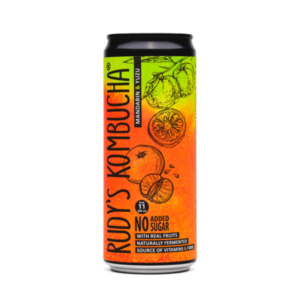 Rudy's Mandarin Yuzu Kombucha Hong Kong - Asian Fusion Probiotic Drink