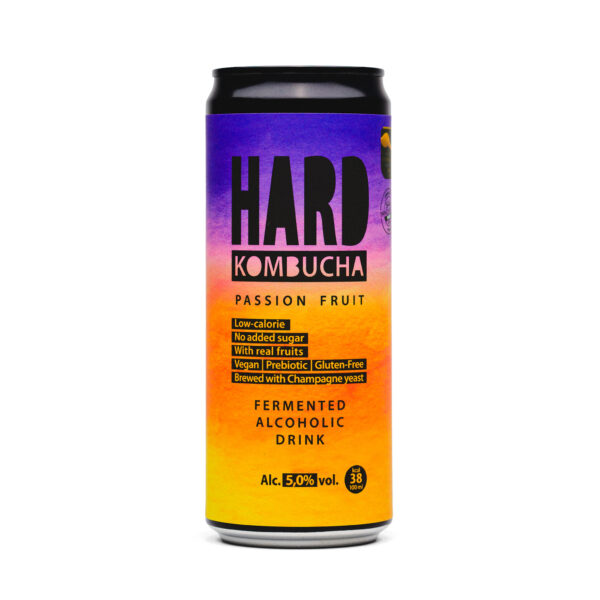Rudy's Hard Passion Fruit Kombucha Hong Kong - 5% ABV Premium Probiotic