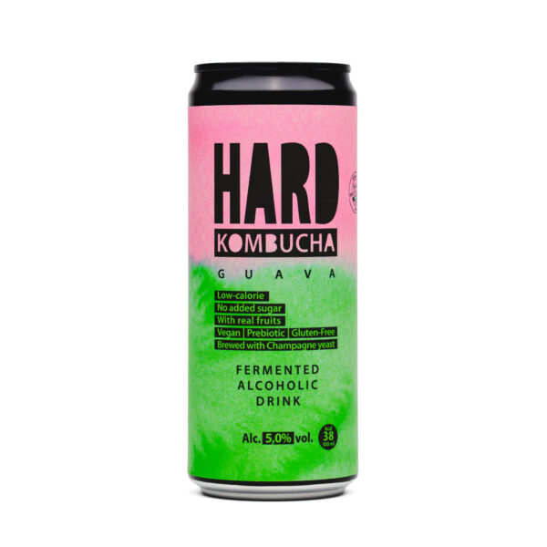 Rudy's Hard Guava Kombucha Hong Kong - 5% ABV Tropical Probiotic Drink